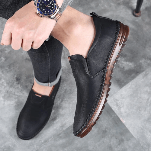 Men's Orthopedic Leather Shoes | Pain Relief, Comfort Support