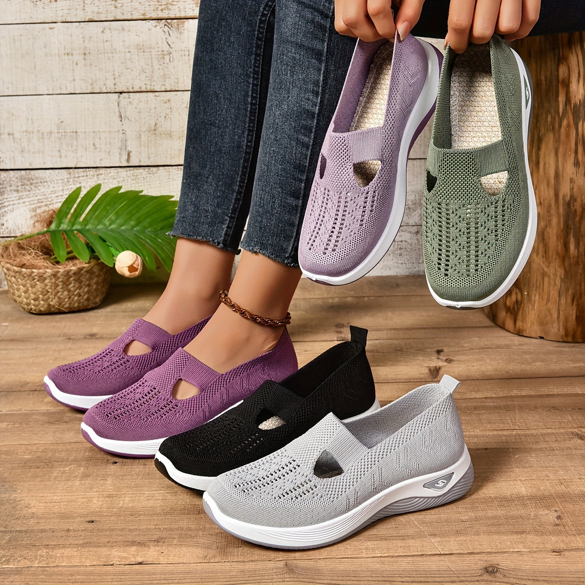 Orthopedic Slip On Shoes Women | Arch Support Cushioned Gel Sole