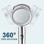 360° rotatable shower head high pressure water saving with on/off switch