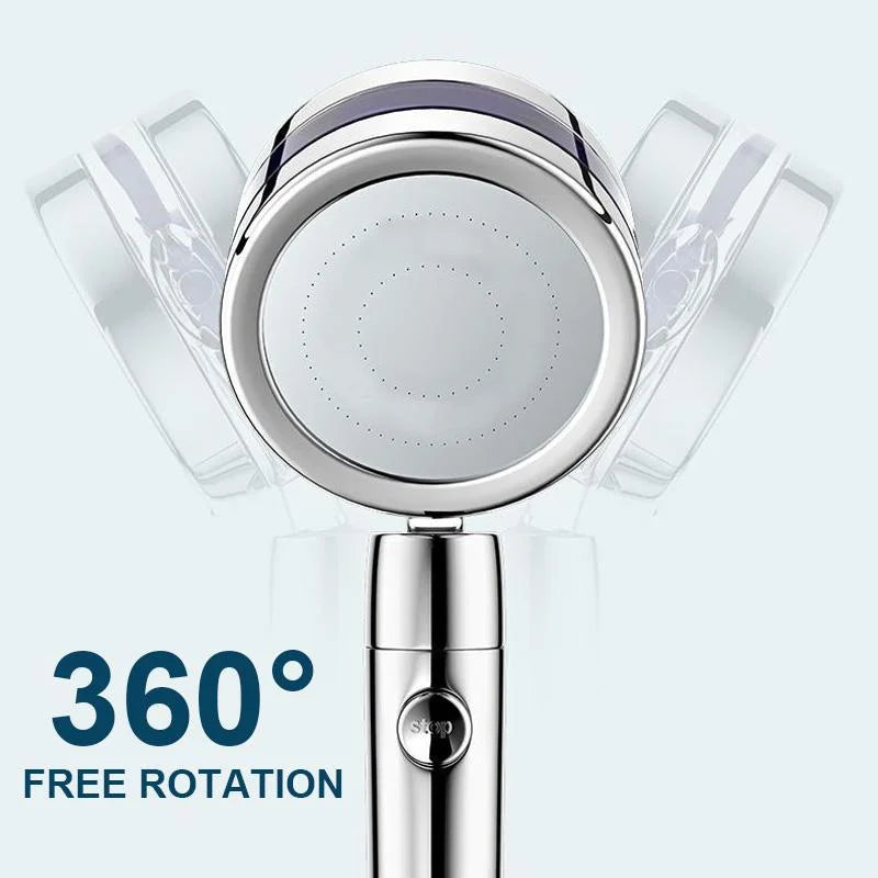 360° rotatable shower head high pressure water saving with on/off switch
