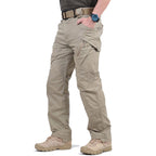 Men's tactical cargo pants for hiking, multi-pocket durable outdoor trousers