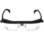 Adjustable focus glasses for near and far sight, no prescription needed, lightweight PC frame