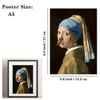 Funny bathroom wall poster, waterproof canvas, 15.7x11.4 inch