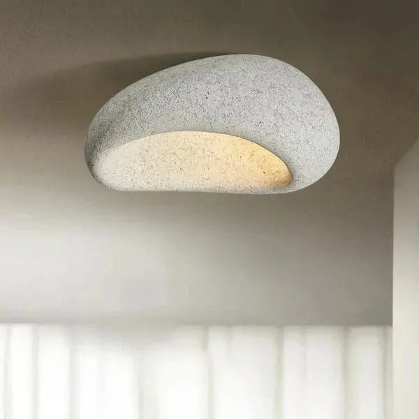 Ceramic ceiling light organic wabi-sabi minimalist warm white LED 45cm