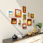 11-piece gallery wall photo frame set, drill-free classic style, multiple sizes
