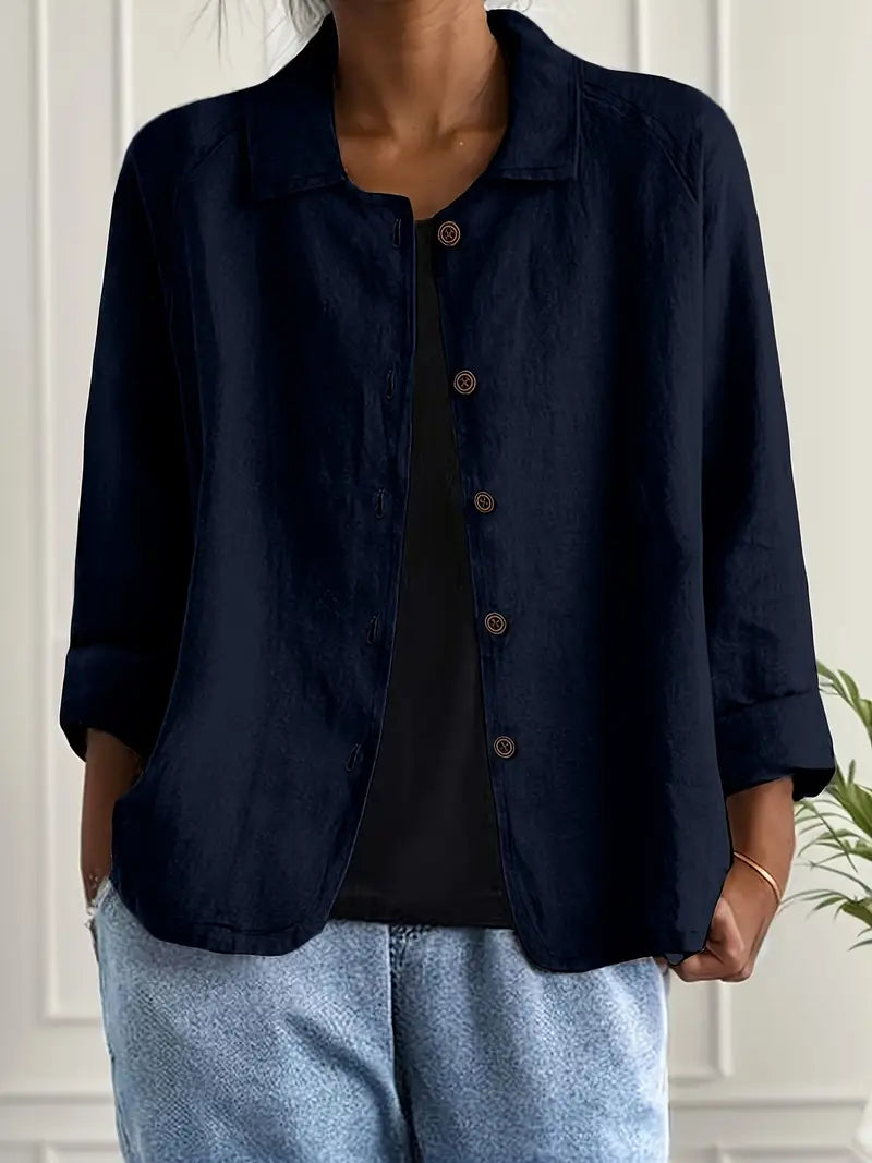 Women's light blouse loose fit, transitional weather layering top