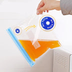 Reusable vacuum storage bags set with hand pump, PA+PE airtight food fresh keeper, 4 sizes