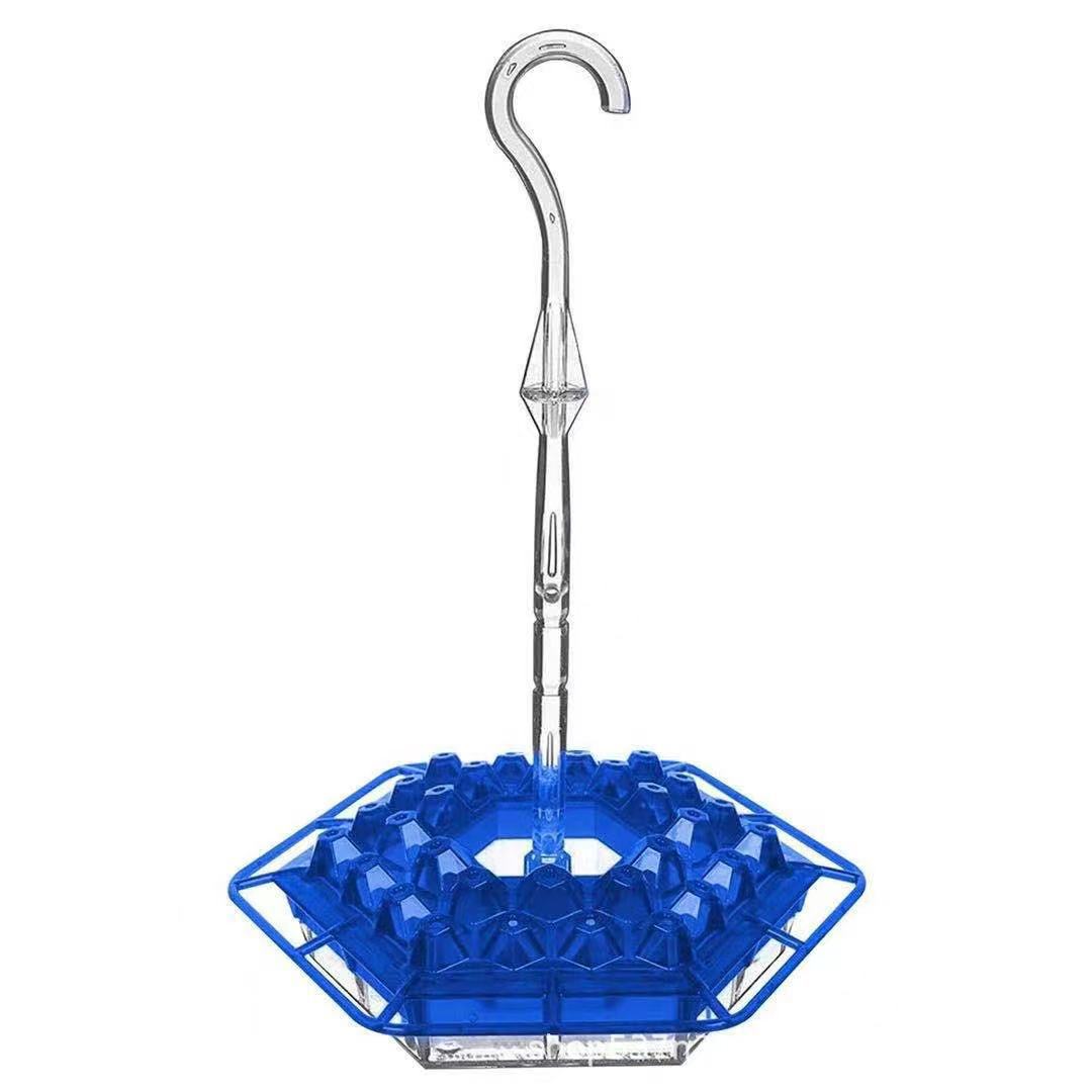Ant proof hummingbird feeder outdoor hanging with 30 ports and built-in ant moat, 12 oz