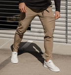 Men stretch dress pants slim fit in multiple colours