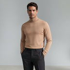 Men's Polyester Turtleneck Sweater Slim Fit Casual