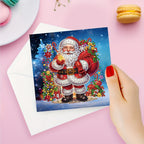 Diamond painting Christmas cards Santa Claus 12pcs colorful kit