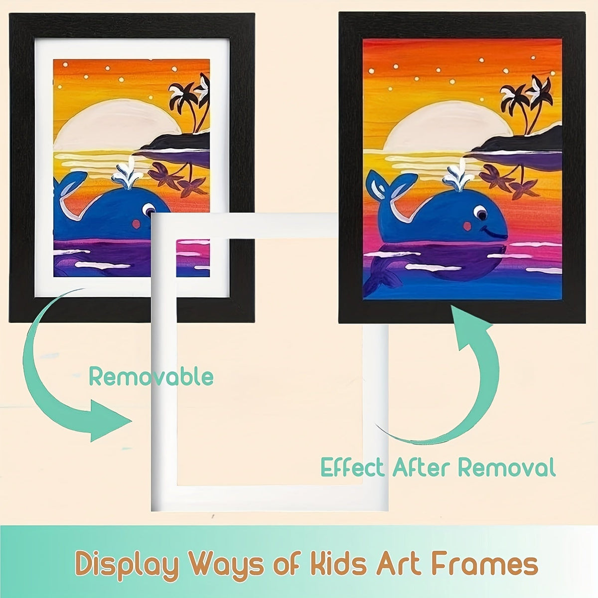 Children's art frame A4 front-opening flip frame for school artwork and paintings