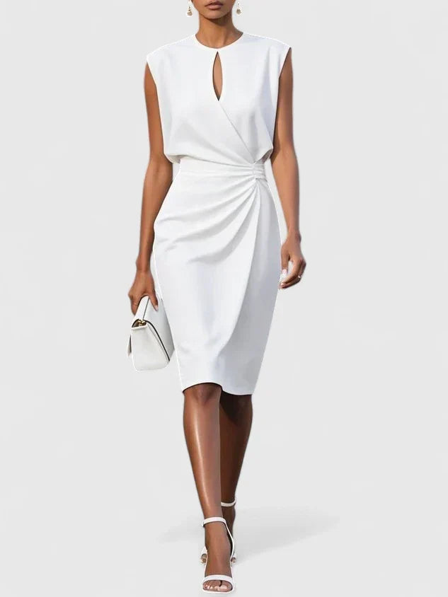 Women's elegant dress in multiple colors, flattering sleek cut for formal and casual occasions