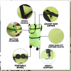 2-in-1 convertible shopping trolley bag with retractable wheels, foldable and lightweight