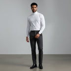 Men's Polyester Turtleneck Sweater Slim Fit Casual