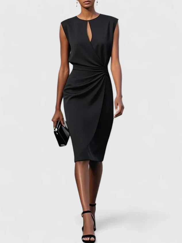 Women's elegant dress in multiple colors, flattering sleek cut for formal and casual occasions