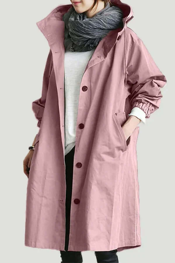 Women's lightweight waterproof rain cape, packable and stylish