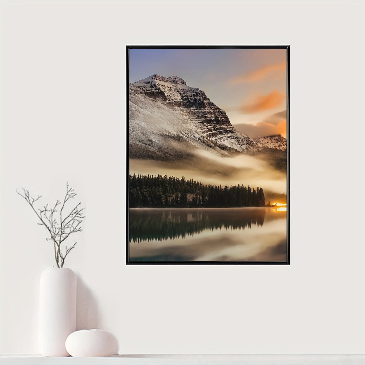 Black rectangular photo frame for wall and table display, classic design