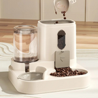 Gravity dog cat feeding station with water dispenser anti-tip BPA-free