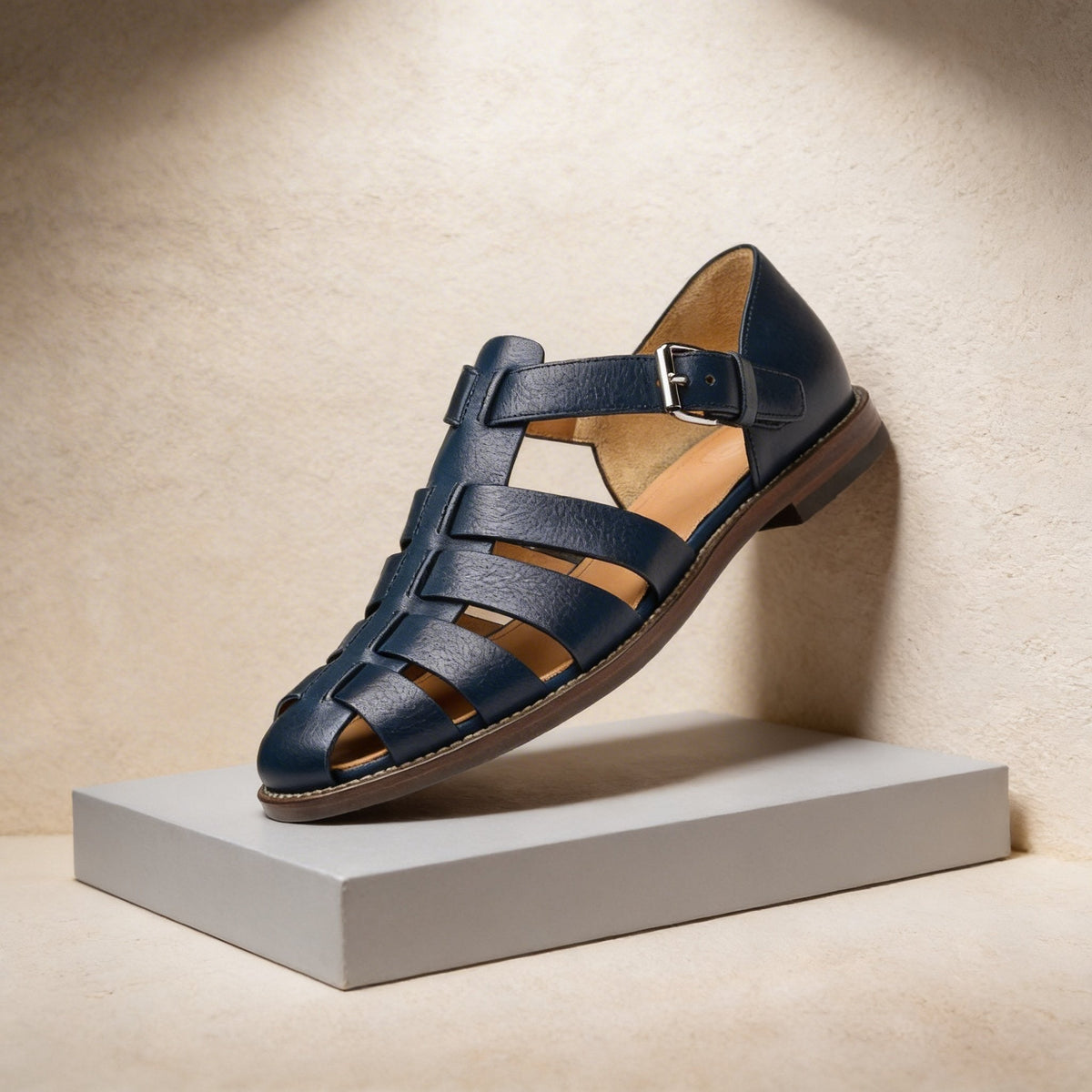 Orthopedic Sandals Men | Leather Fisherman Sandals Woven Straps