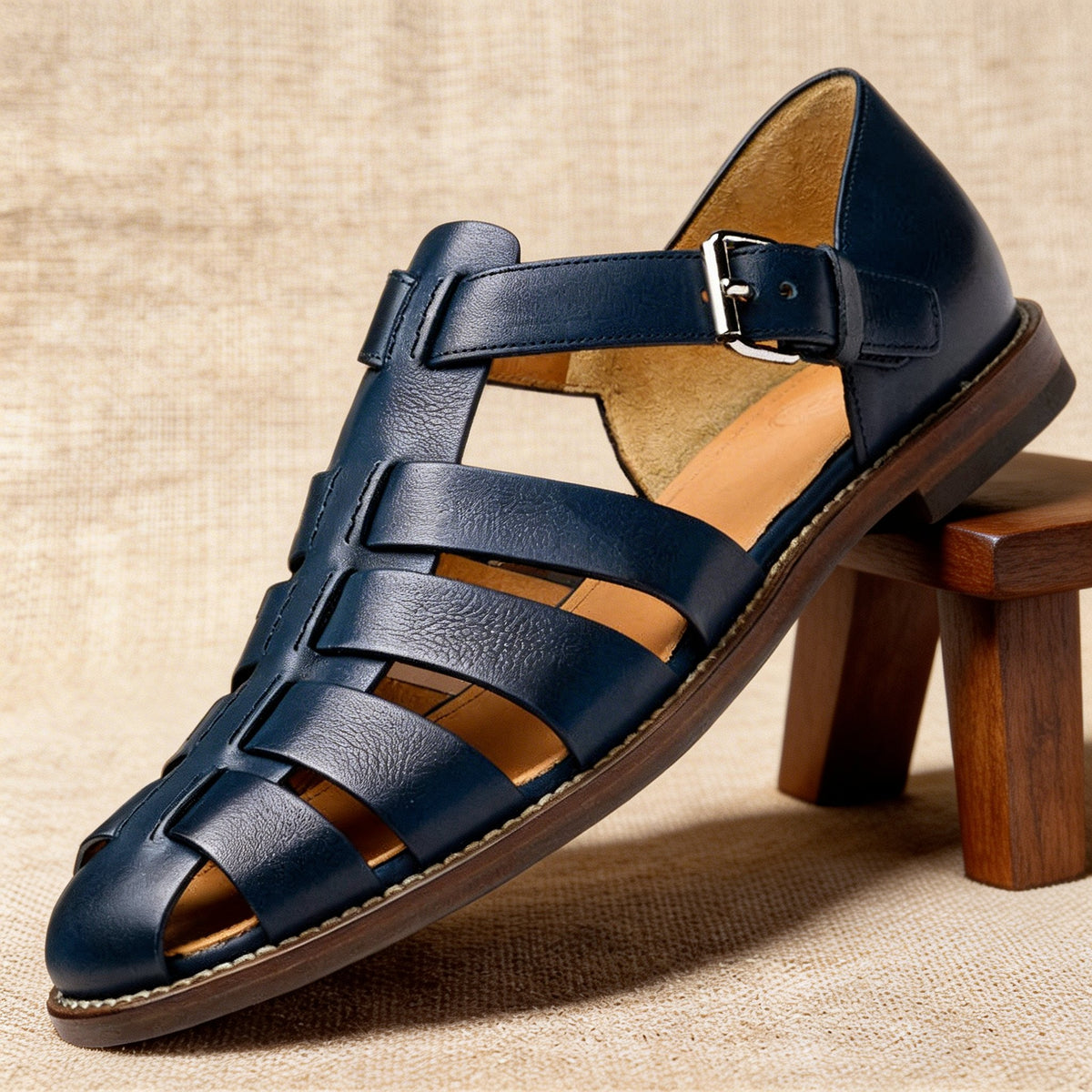 Orthopedic Sandals Men | Leather Fisherman Sandals Woven Straps