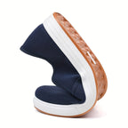 Men slip-on loafers with elastic side band and antislip sole