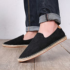 Men's slip-on espadrilles lightweight casual summer shoes in blue, grey and black