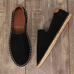 Men's slip-on espadrilles lightweight casual summer shoes in blue, grey and black