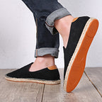 Men's slip-on espadrilles lightweight casual summer shoes in blue, grey and black