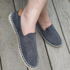 Men's slip-on espadrilles lightweight casual summer shoes in blue, grey and black