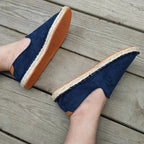 Men's slip-on espadrilles lightweight casual summer shoes in blue, grey and black