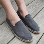 Men's slip-on espadrilles lightweight casual summer shoes in blue, grey and black