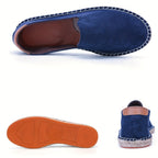 Men's slip-on espadrilles lightweight casual summer shoes in blue, grey and black