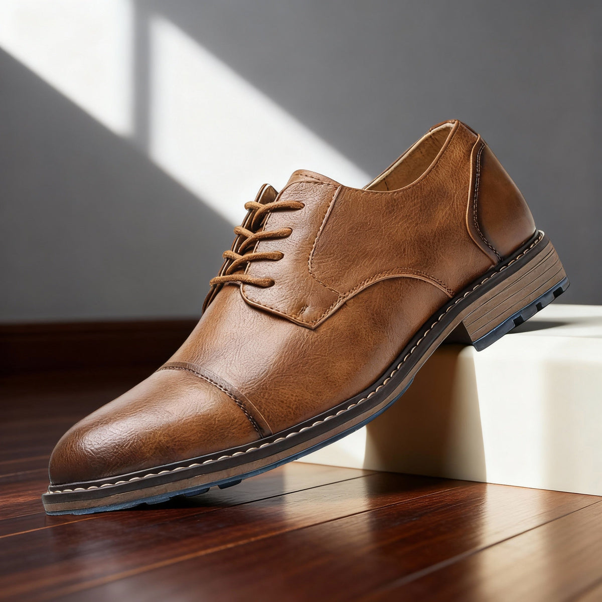 Men's Leather Loafers | Derby Oxford Shoes, Welt Stitched