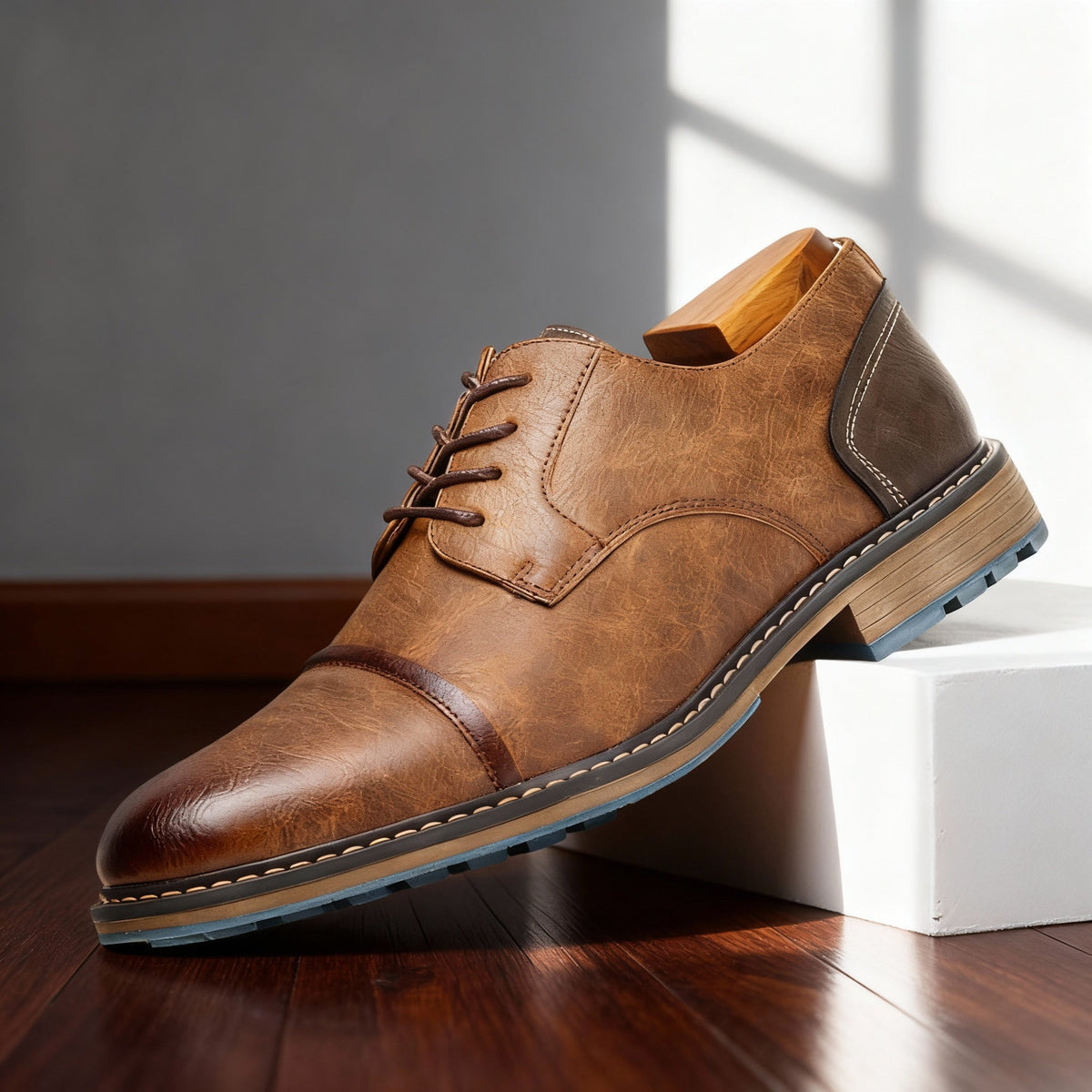 Men's Leather Loafers | Derby Oxford Shoes, Welt Stitched