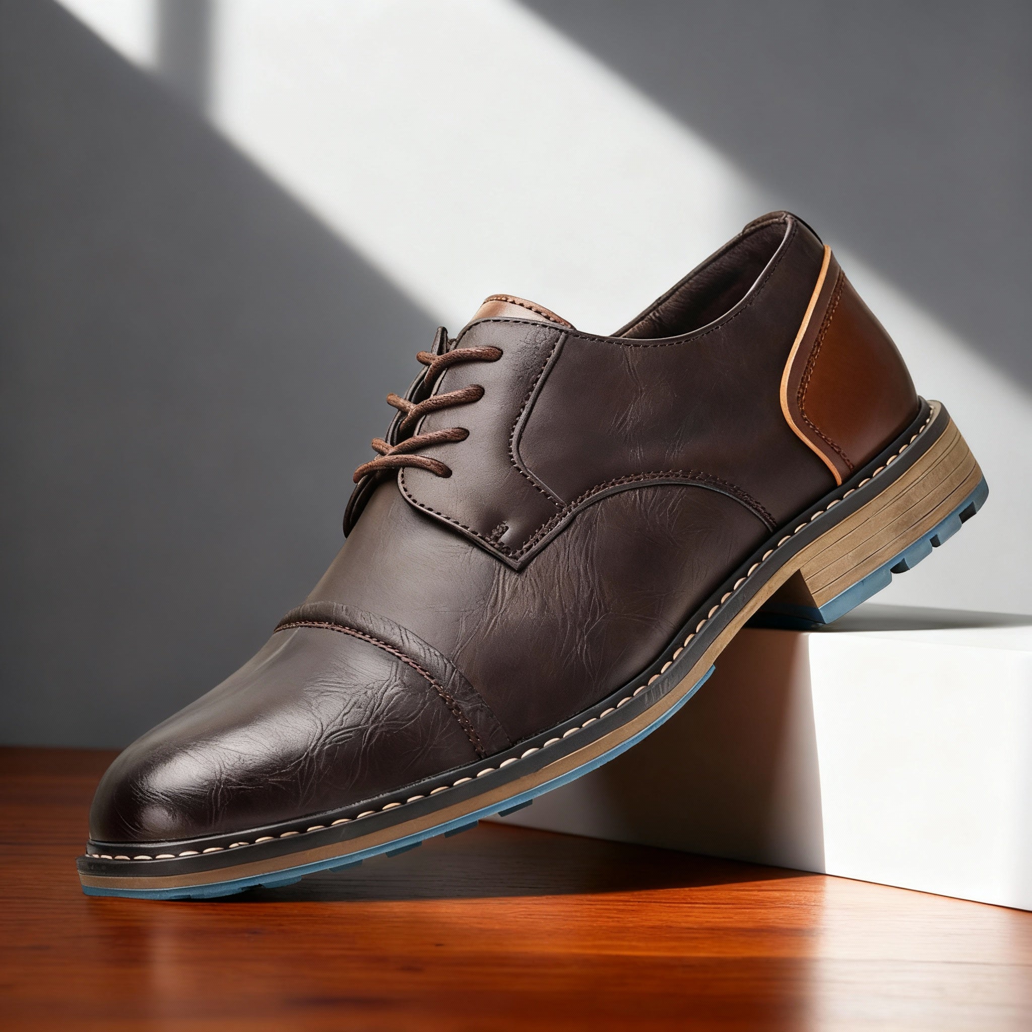 Men's Leather Loafers | Derby Oxford Shoes, Welt Stitched