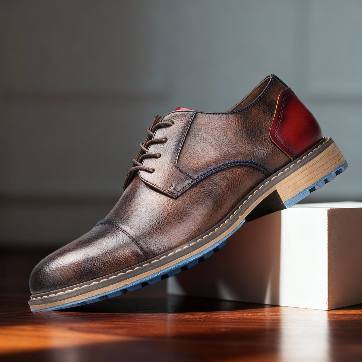 Men's Leather Loafers | Derby Oxford Shoes, Welt Stitched