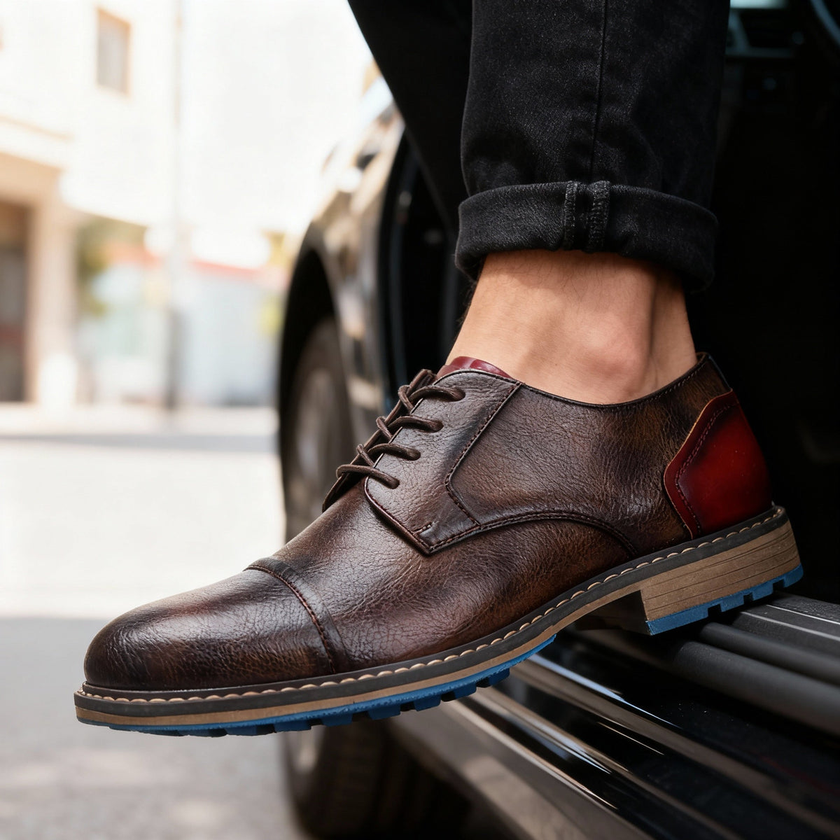 Men's Leather Loafers | Derby Oxford Shoes, Welt Stitched
