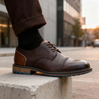 Men's Leather Loafers | Derby Oxford Shoes, Welt Stitched