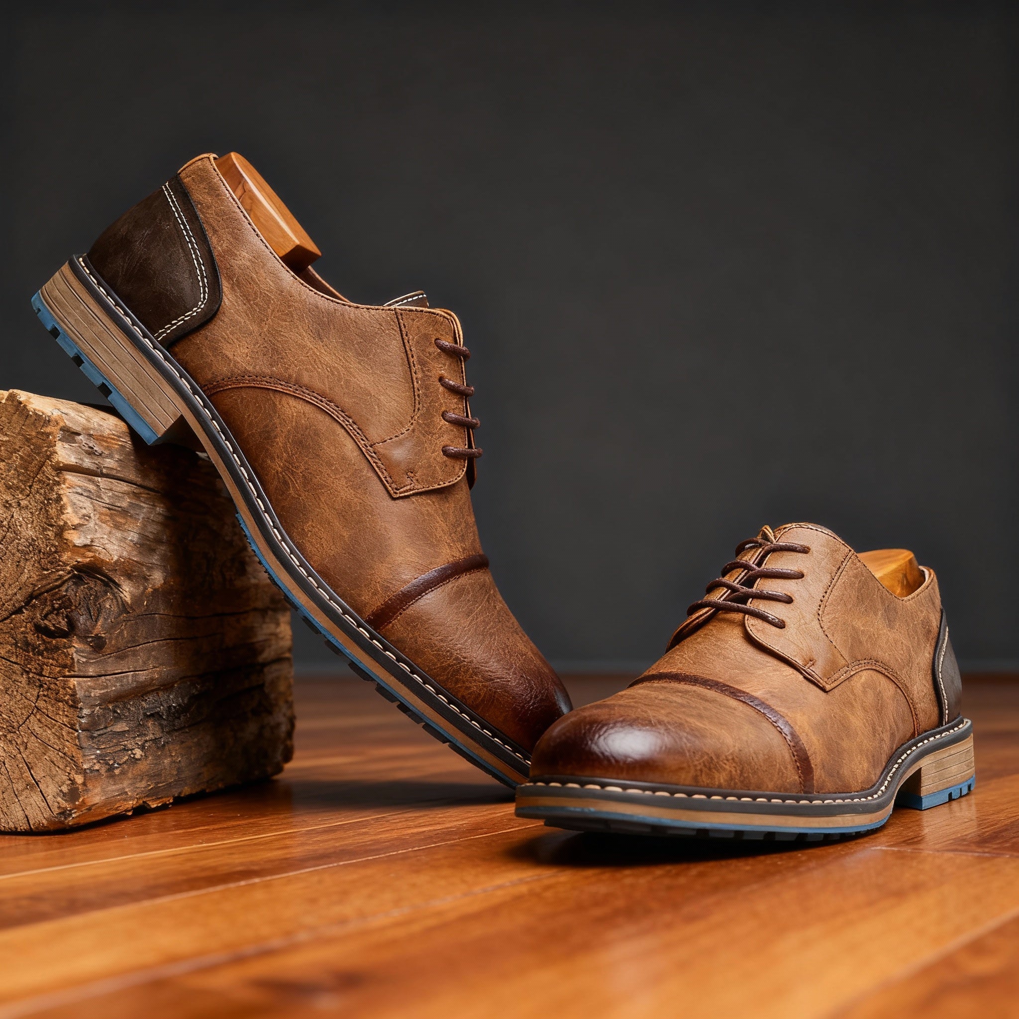 Men's Leather Loafers | Derby Oxford Shoes, Welt Stitched