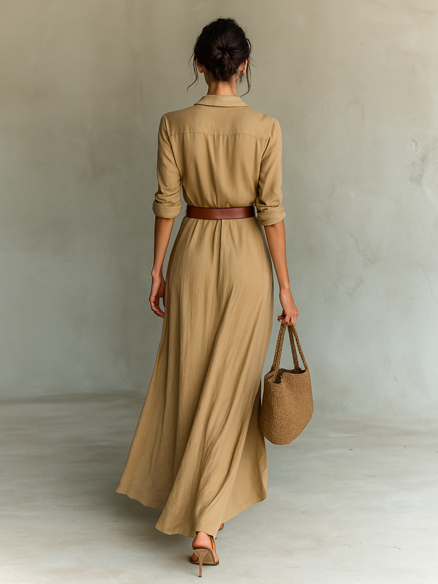 Casual maxi dress bohemian flowy style with abstract print, women's breathable summer dress