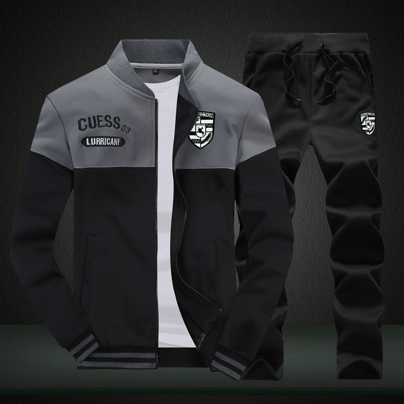 Men's Baseball Tracksuit Set | Blue & White, Sport Style