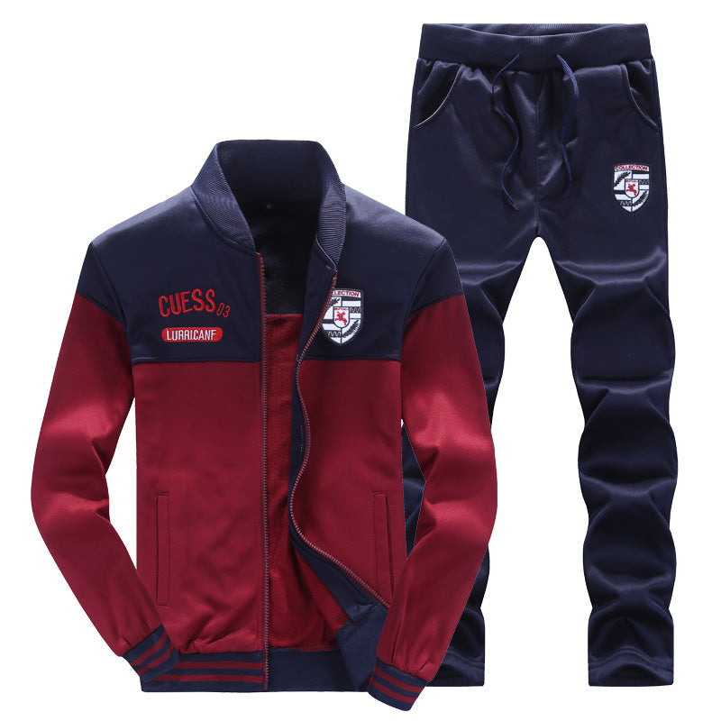 Men's Baseball Tracksuit Set | Blue & White, Sport Style