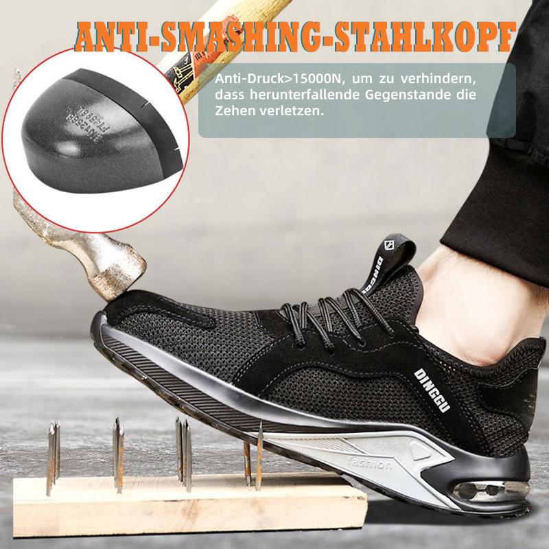 Safety work shoes with steel toe cap, anti-piercing Kevlar midsole and breathable mesh upper