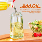 Olive oil sprayer bottle 2-in-1 spray and pour 470mL food-grade glass