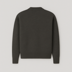Women's oversized sweater with heart ace print and round neckline, all-season casual pullover