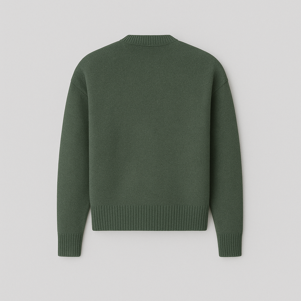 Women's oversized sweater with heart ace print and round neckline, all-season casual pullover