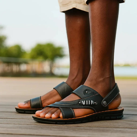 Henrik men's orthopedic sandals with adjustable arch support