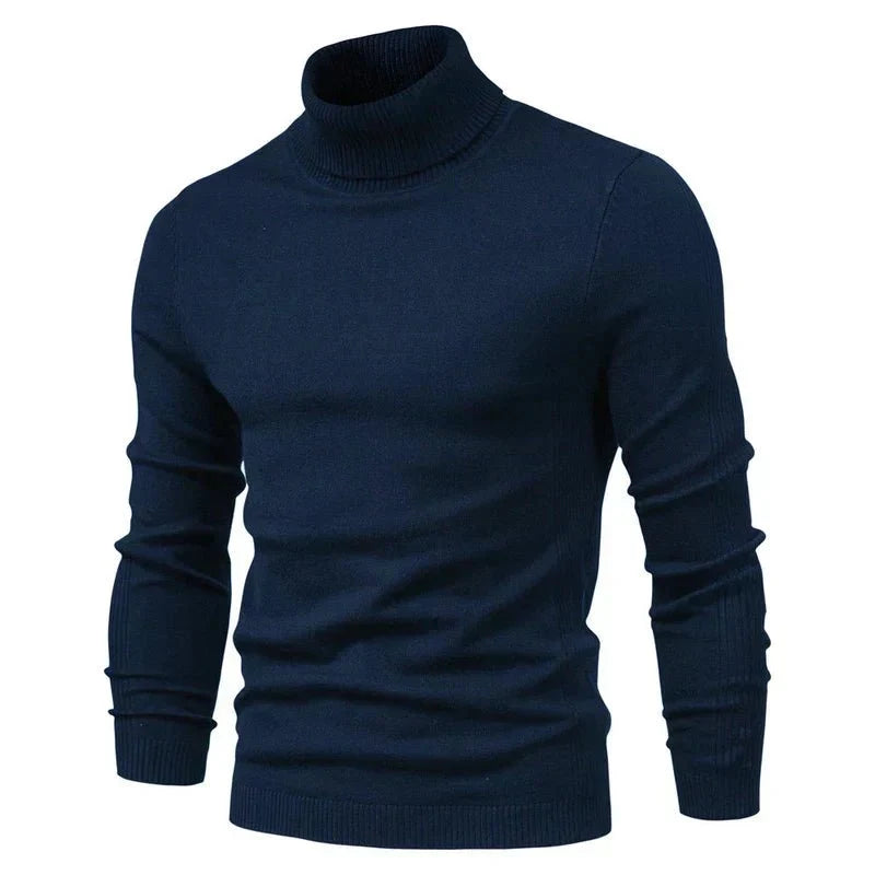 Men turtleneck sweater classic fit available in multiple colours