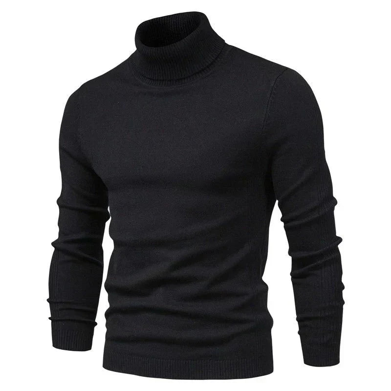 Men turtleneck sweater classic fit available in multiple colours